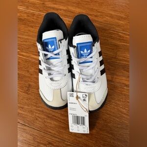 Adidas Kids Samoa White and Black Sneakers